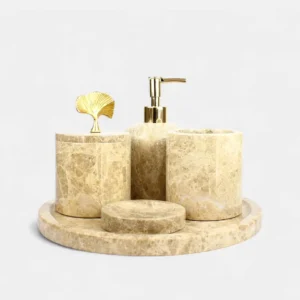 108 Emperador 5 Parça Mermer Banyo Seti