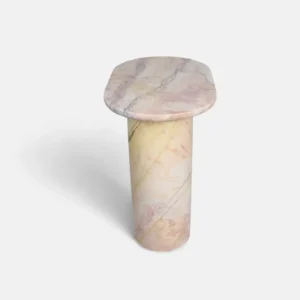 Rosa Lux Pembe Mermer Yan Sehpa