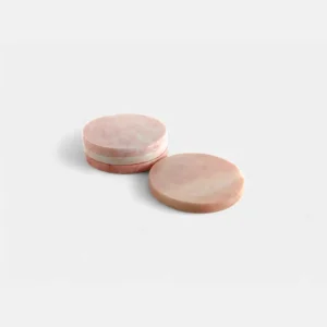 Rosa Lux Pembe Mermer Bardak Altlığı Seti