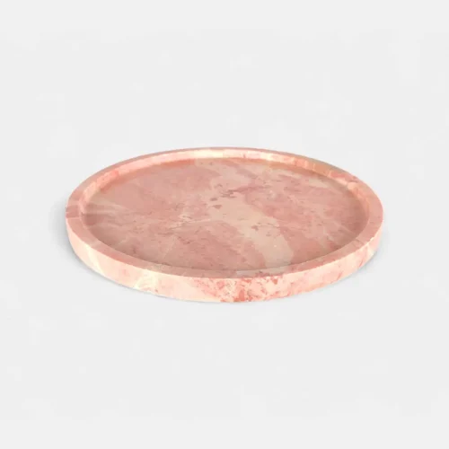 Rosa Lux Pembe Mermer Tepsi